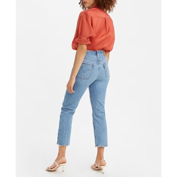 NWT LEVI'S 501 Women's Size 31 x 26 ORIGINAL CROPPED button fly JEANS MSRP $98 - Picture 3 of 15